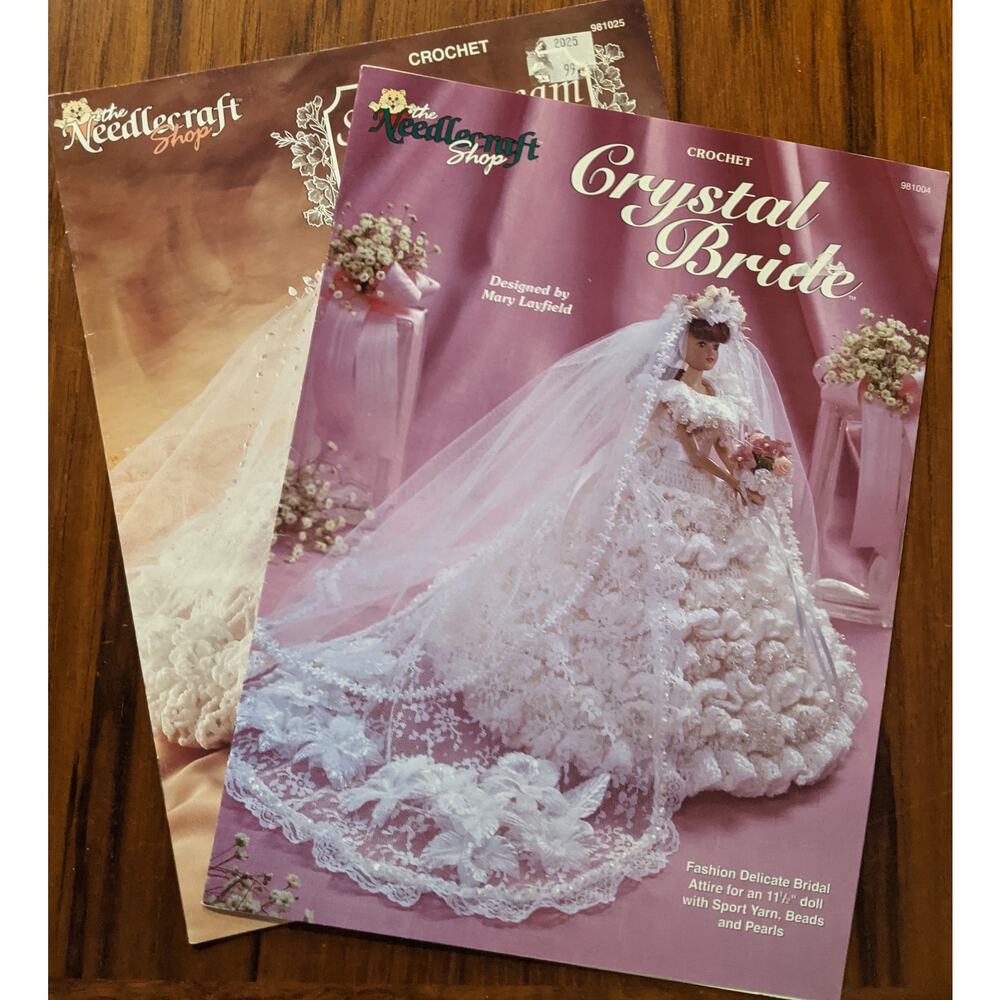 2 Crochet Doll Bride Dress Patterns
